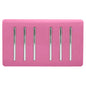 Trendi Artistic Modern Glossy 6 Gang 2 Way Rocker Double Plate Tactile Light Switch Pink