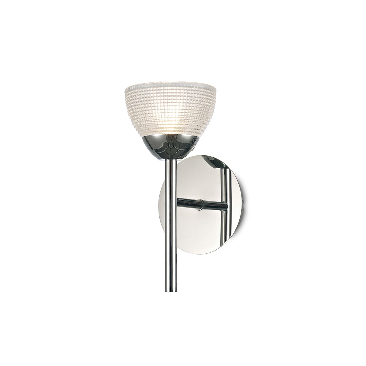 Deco Avalon 1 Light G9 Wall Light, Polished Chrome with Clear Prismatic Glass