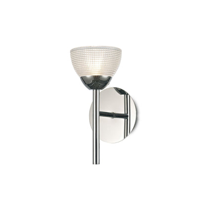 Deco Avalon 1 Light G9 Wall Light, Polished Chrome with Clear Prismatic Glass
