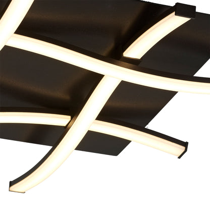 Mantra M5828 Nur Brown Oxide Square Ceiling 34W LED 2800K, 2600lm, Dimmable Frosted Acrylic/Brown Oxide, 3yrs Warranty - M5828 Ceiling