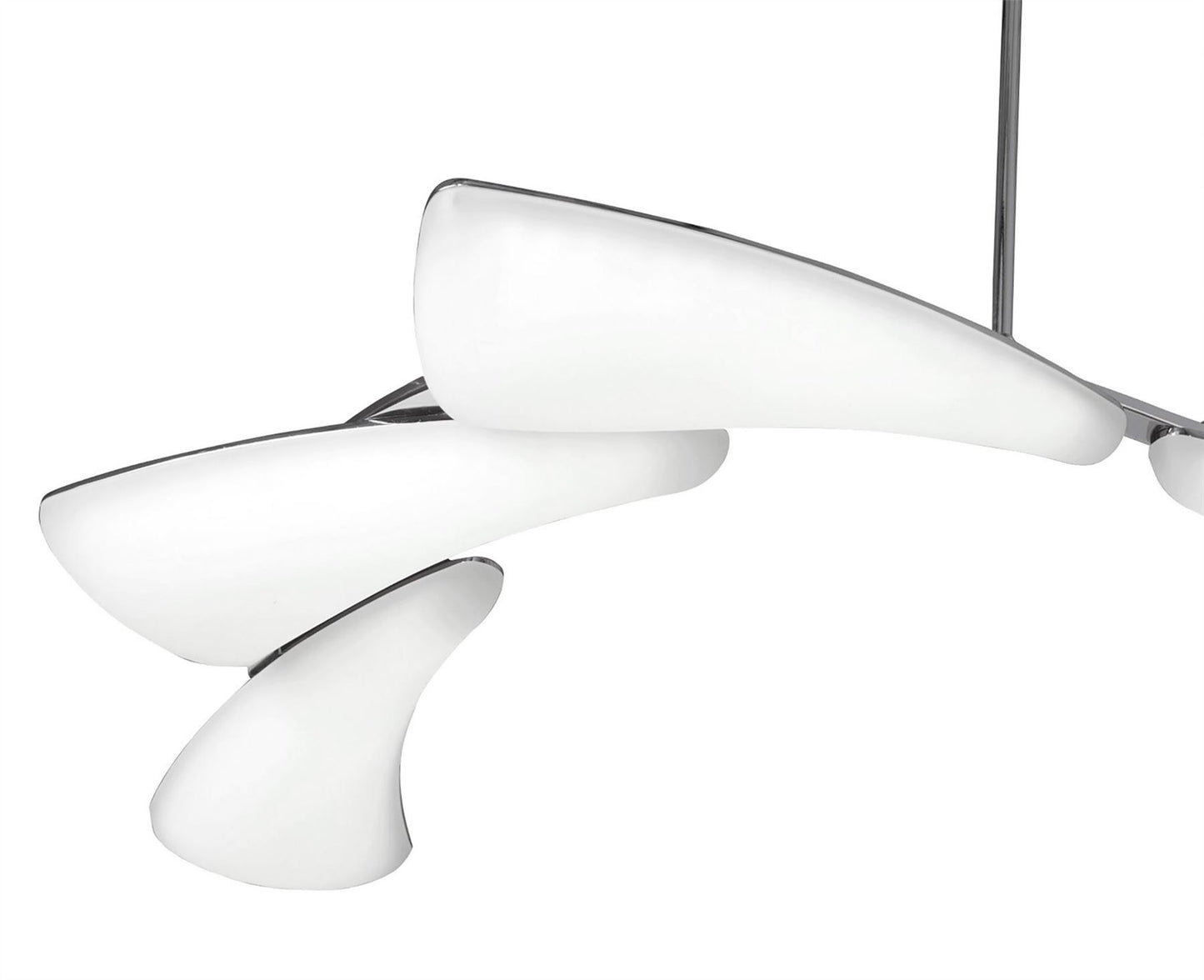 Mantra Mistral LED M3803 Mistral Telescopic 36W LED Line 3000K, 3240lm, Polished Chrome, Frosted Acrylic, 3yrs Warranty - M3803 Ceiling