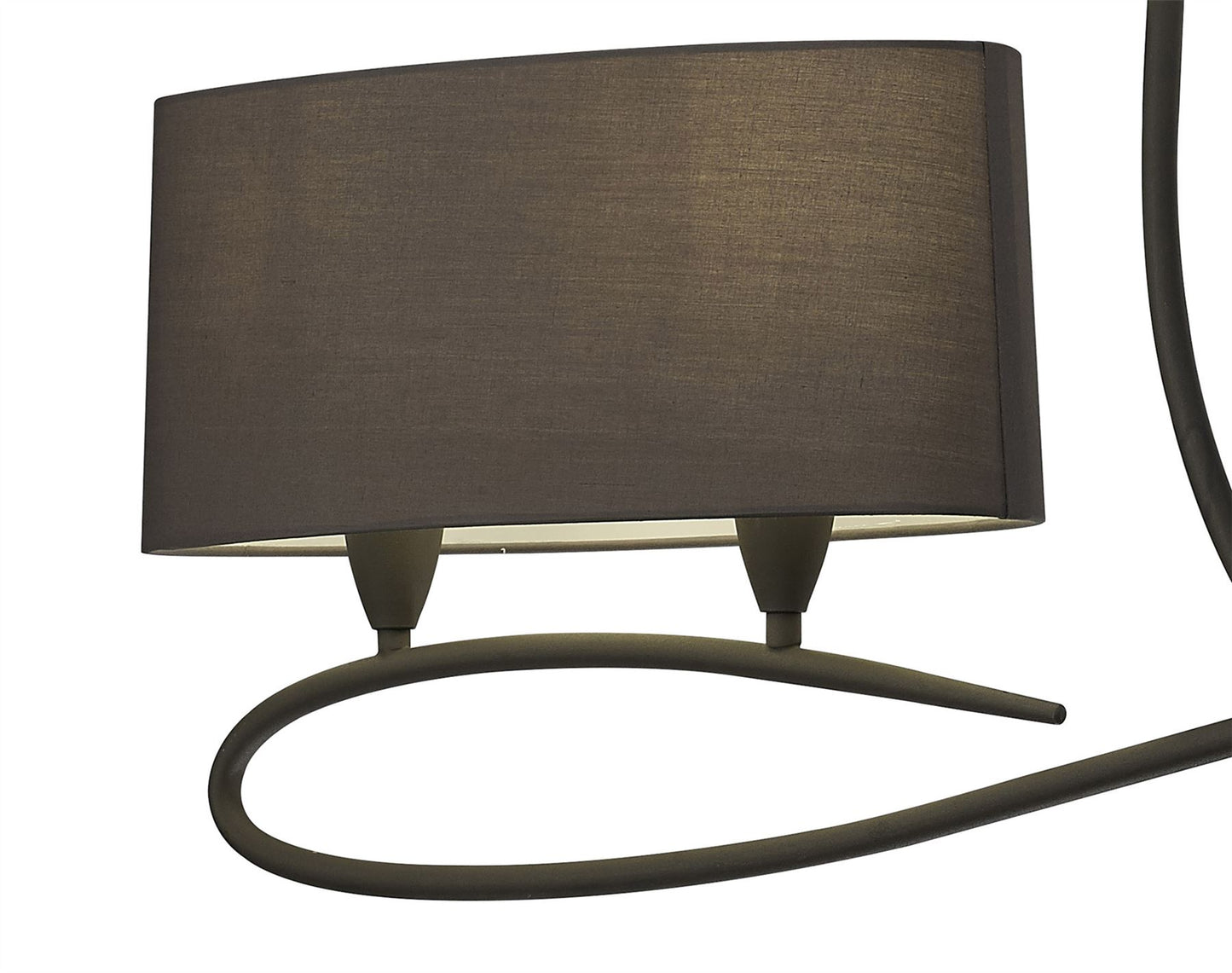 Mantra M3680 Lua Linear Pendant 2 Arm 4 Light E27, Ash Grey with Ash Grey Shades