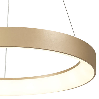 Mantra Fusion Niseko Ring Pendant 45cm 30W LED, 3000K-6000K Tuneable, 2100lm, Remote Control, Gold, 3yrs Warranty