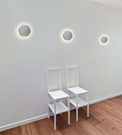 Mantra Fusion MC0116 Bora Bora Wall Light 19.2cm Hexagonal 12W LED 3000K, 1080lm, Silver Paint, 3yrs Warranty