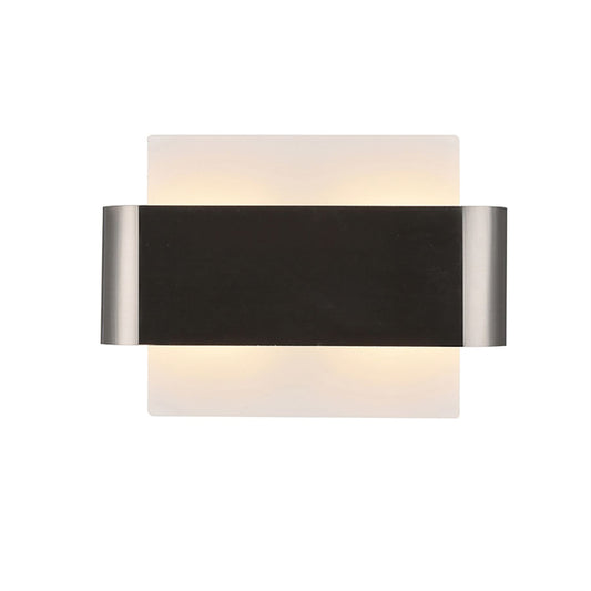 Deco Damo 2 Light G9 Flush Ceiling Light, White Base with Satin Nickel Centre Band