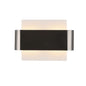 Deco Damo 2 Light G9 Flush Ceiling Light, White Base with Satin Nickel Centre Band
