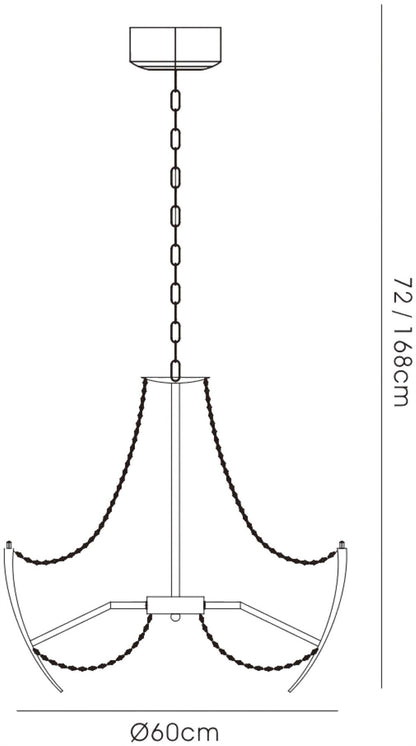 Diyas Zest 60cm  Round 9 Light G4 Polished Chrome/Crystal, NOT LED/CFL Compatible Ceiling Pendant Light Fitting