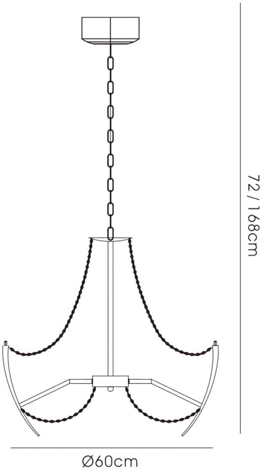 Diyas Zest 60cm  Round 9 Light G4 Polished Chrome/Crystal, NOT LED/CFL Compatible Ceiling Pendant Light Fitting