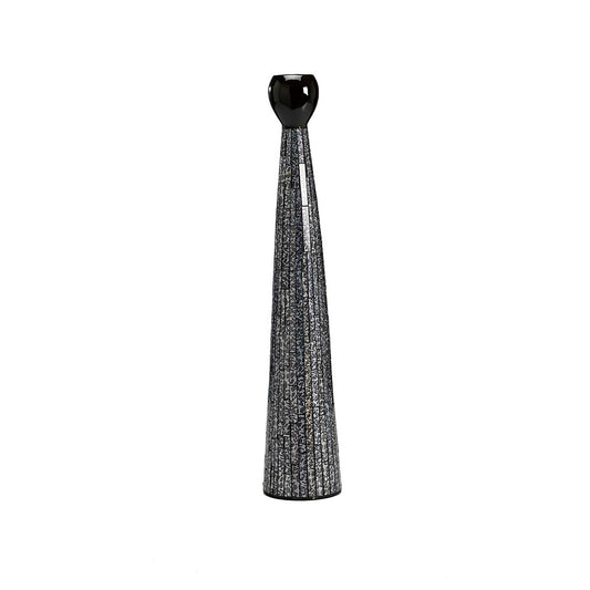 Diyas Home (DH) Silvia Mosaic Thin Vase Large Black/Chrome Mosaic