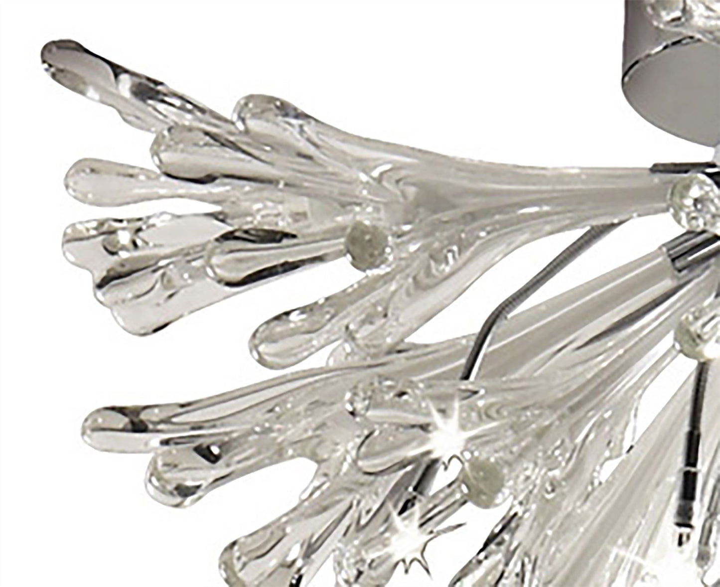 Diyas Love 60cm  Small 9 Light G4 Polished Chrome/White Glass, NOT LED/CFL Compatible Ceiling Light Fitting