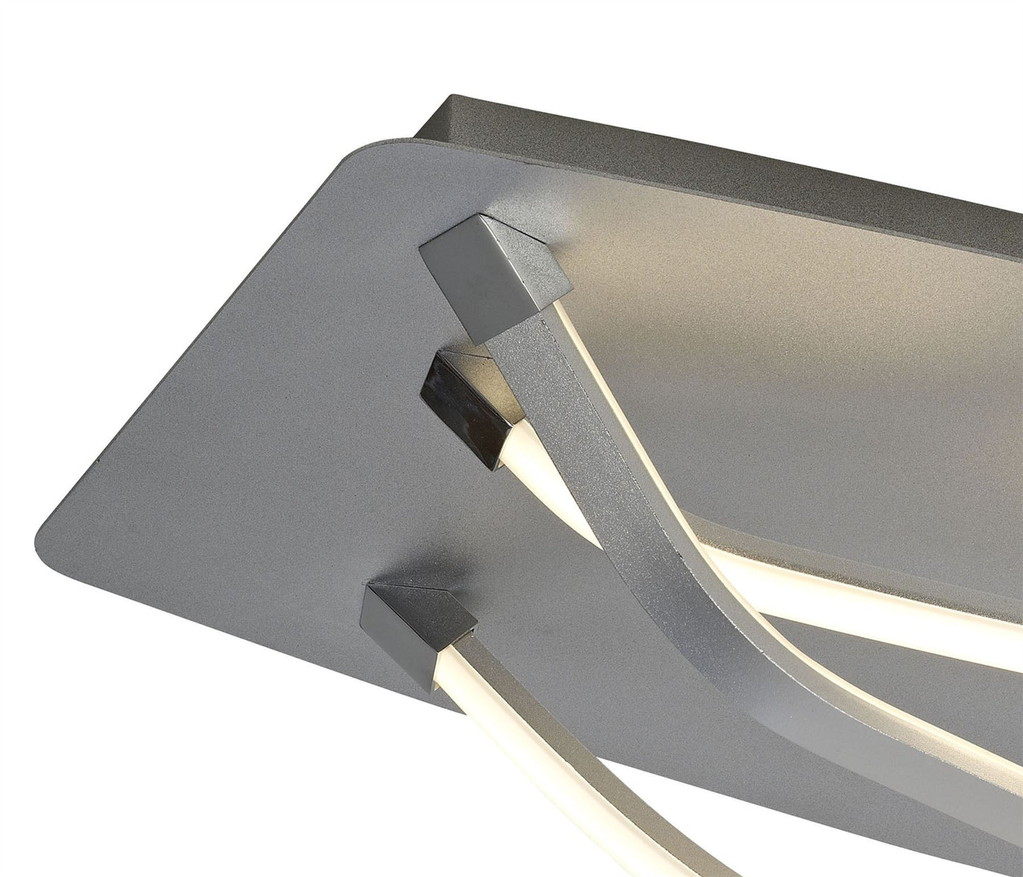 Mantra M5732 Papua Rectangular Flush LED Light 25W, 1900lm, 3000K Dimmable Polished Chrome/White Acrylic, 3yrs Warranty