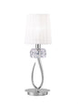 Mantra M4637 Loewe Table Lamp 1 Light E14 Small, Polished Chrome with White Shade