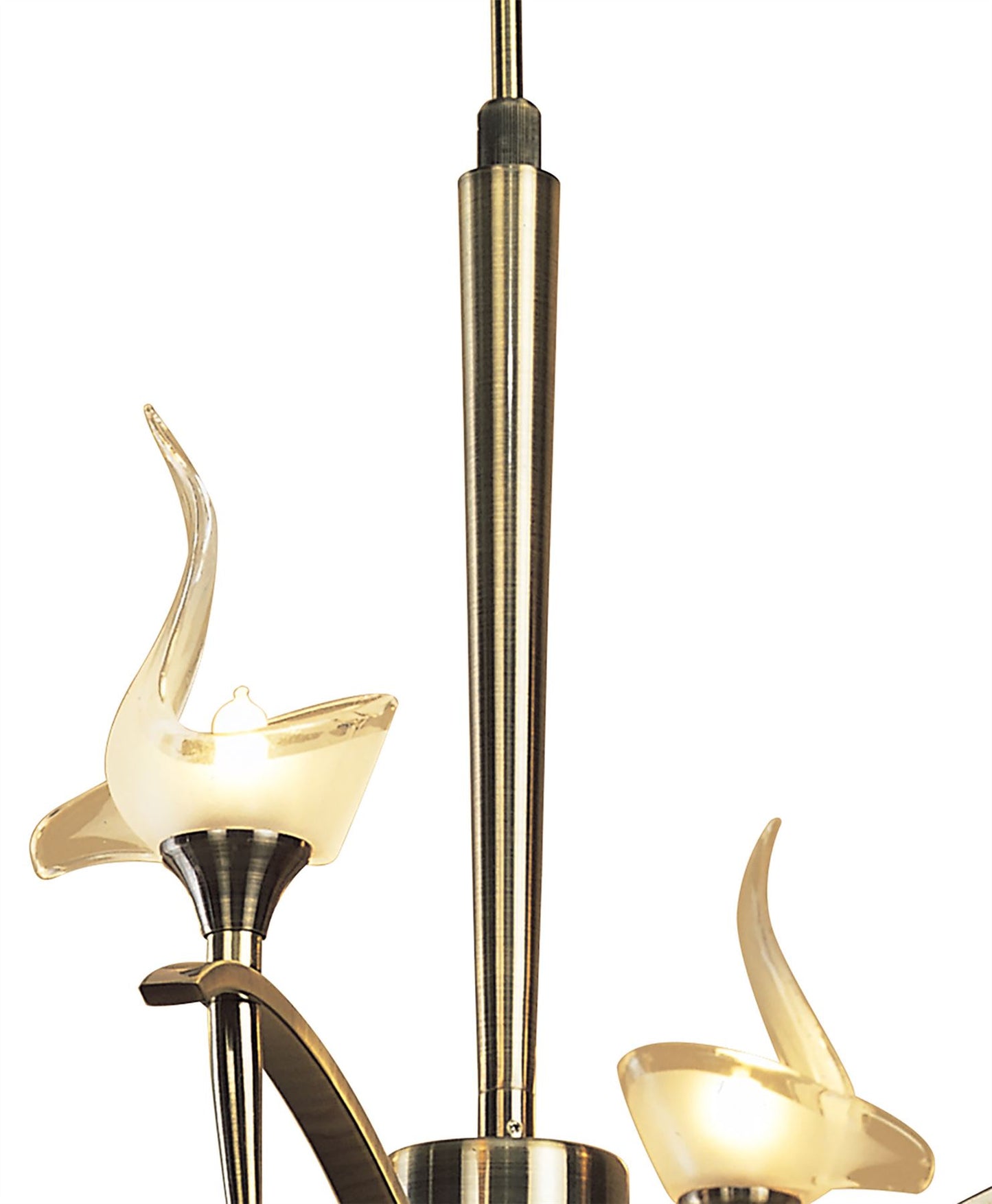 Mantra Viena 53cm Telescopic Pendant Round 4 Light G9, Antique Brass