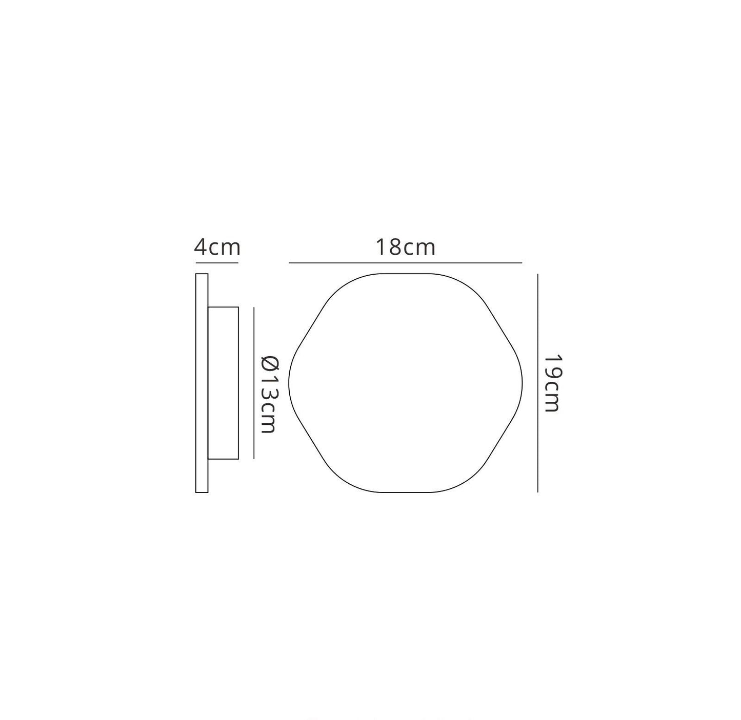 Mantra Fusion MC0106 Bora Bora Wall Light 19.2cm Hexagonal 12W LED 3000K, 1080lm, Matt White, 3yrs Warranty