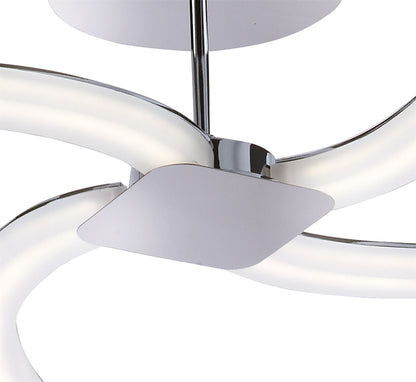 Mantra M3561 On Semi Flush 20W LED 3000K, 2000lm, Polished Chrome/Frosted Acrylic, 3yrs Warranty - M3561 Ceiling