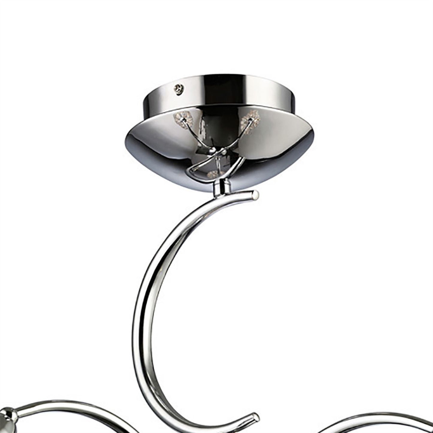 Diyas Escado 56cm Semi Flush 3 Light E14 Polished Chrome/Crystal