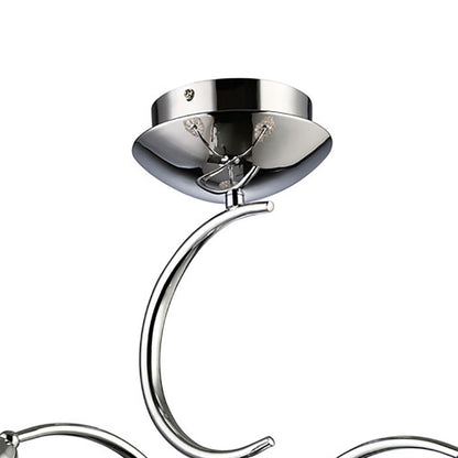 Diyas Escado 56cm Semi Flush 3 Light E14 Polished Chrome/Crystal