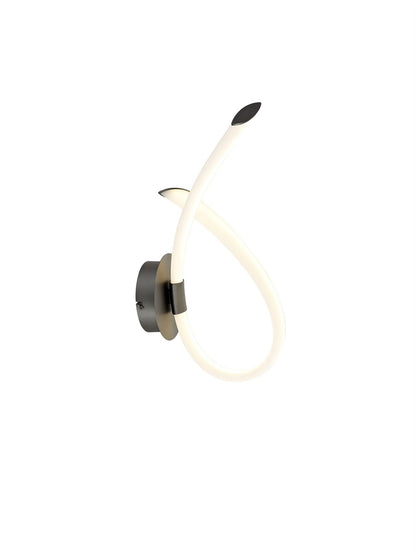 Mantra Armonia Wall Light Loop, Dimmable, 18W LED, 3000K, 1350lm, Titanium/Frosted Acrylic, 3yrs Warranty