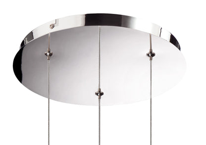 Mantra Fusion Nimbus 27cm 3 Drop Pendant 3 Light 15W LED 3000K, 1350lm, Polished Chrome/Frosted Acrylic, 3yrs Warranty