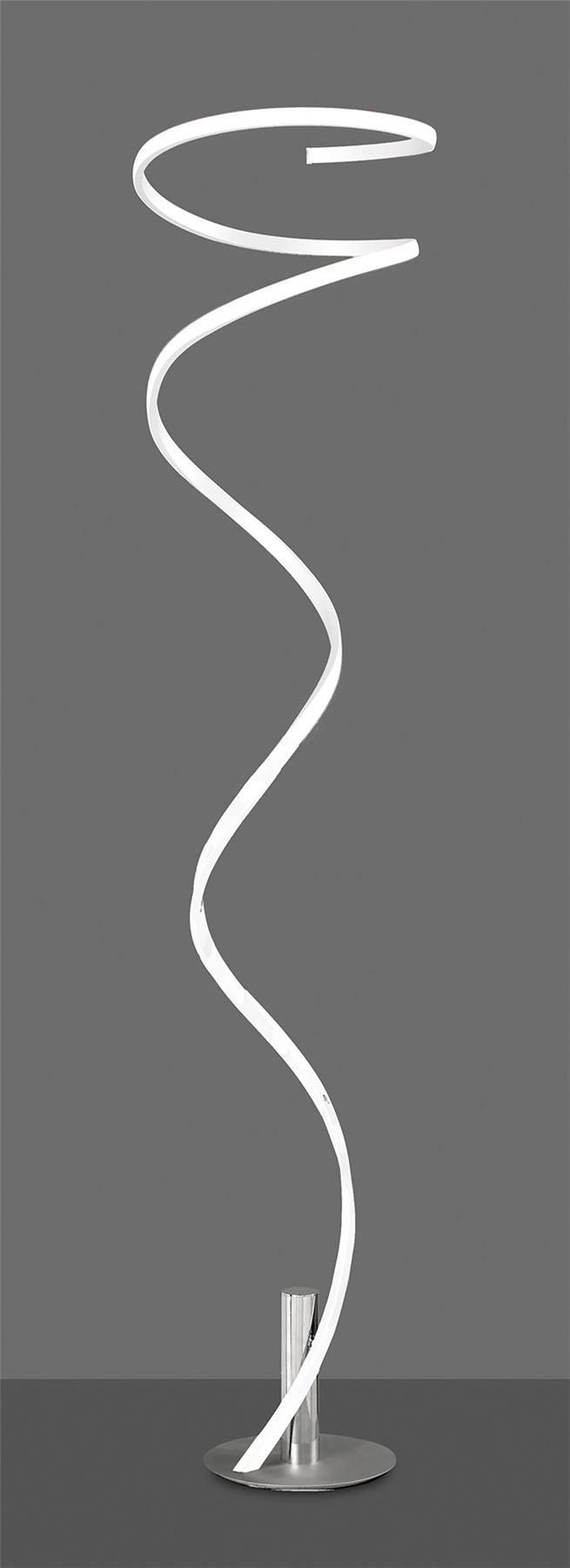 Mantra M6102 Helix Floor Lamp 180cm, 42W LED, 4000K, 3360lm, White & Chrome, 3yrs Warranty