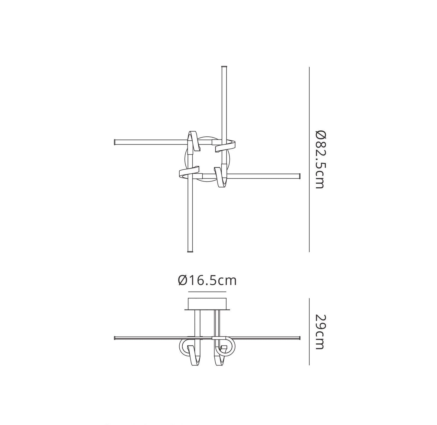 Mantra M6125 Cinto Ceiling 28W LED, 3000K, 2250lm, Polished Chrome, 3yrs Warranty - M6125 Ceiling