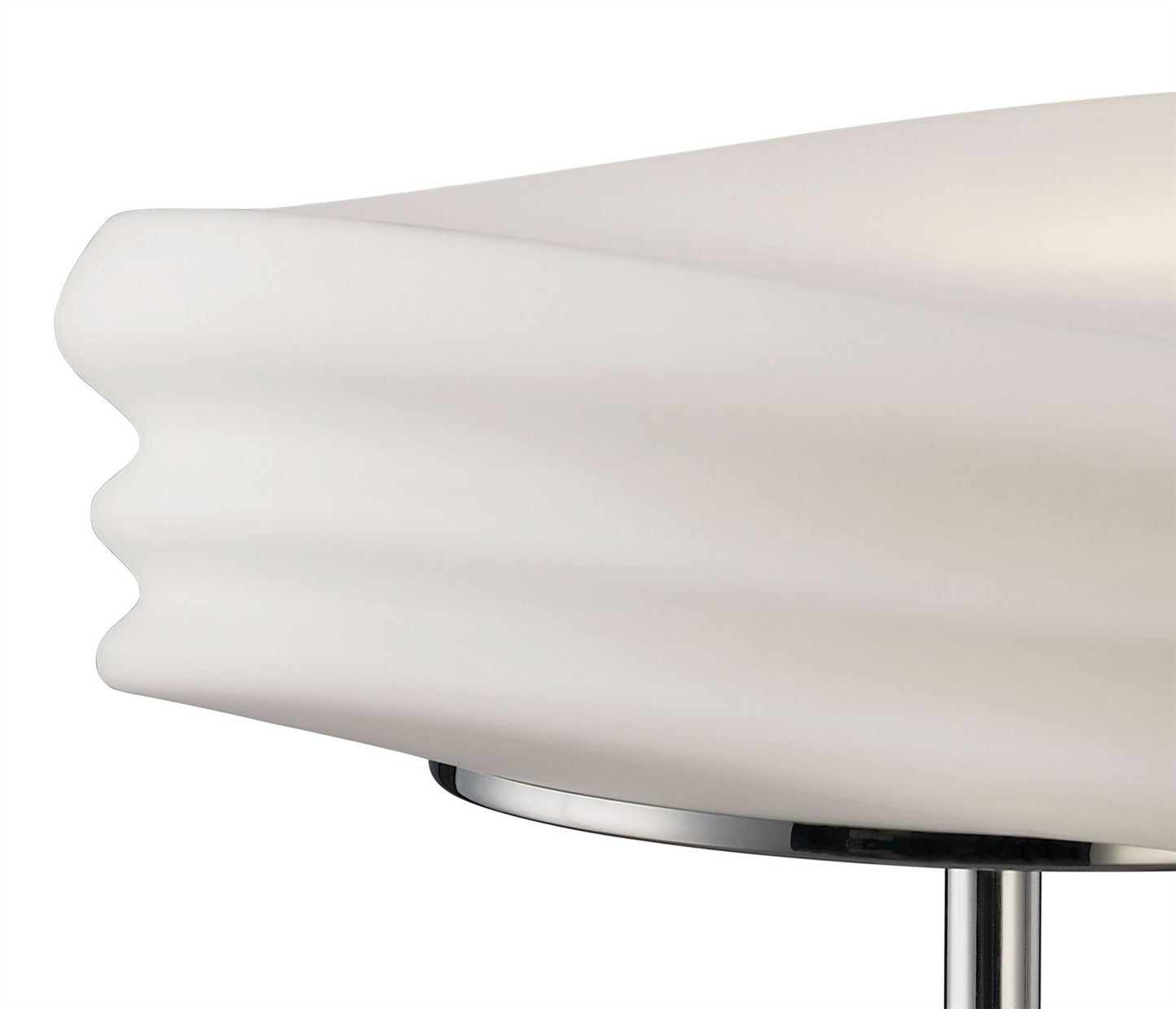 Mantra M3626 Mediterraneo Table Lamp 2 Light E27 Medium, Polished Chrome/Frosted White Glass