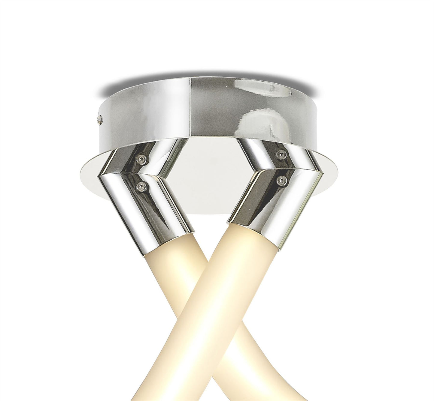 Mantra Armonia Semi Flush Bow, 50W LED, 3000K, 3750lm, Polished Chrome, Frosted Acrylic, 3yrs Warranty Ceiling