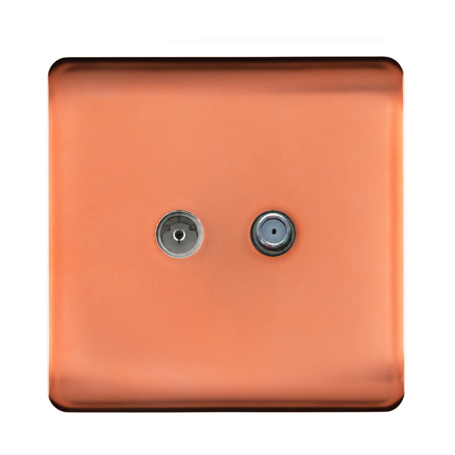 Trendi Switch Copper TV Coaxial & F-Type Satellite Socket - Screwless