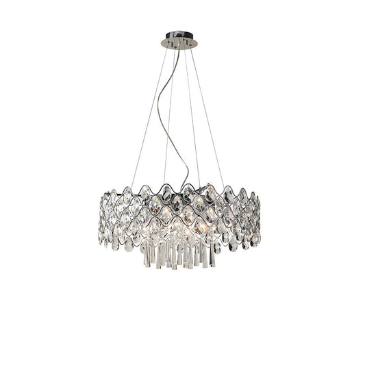 Diyas Kenzie 66cm  16 Light G4 Polished Chrome/Crystal, NOT LED/CFL Compatible Ceiling Pendant Light Fitting
