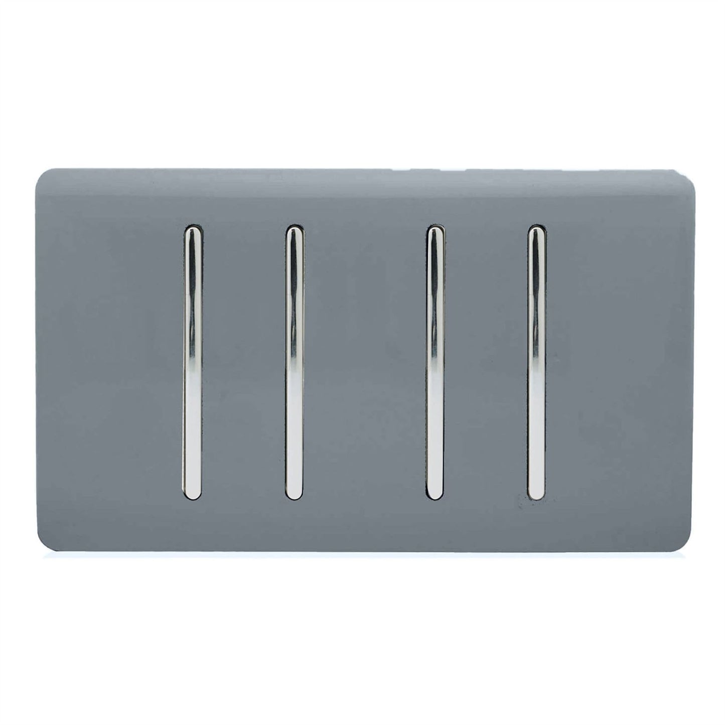 Trendi 4 Gang (2 Way & 2xIntermediate) Glossy 10 Amp Rocker Light Switch Warm Grey