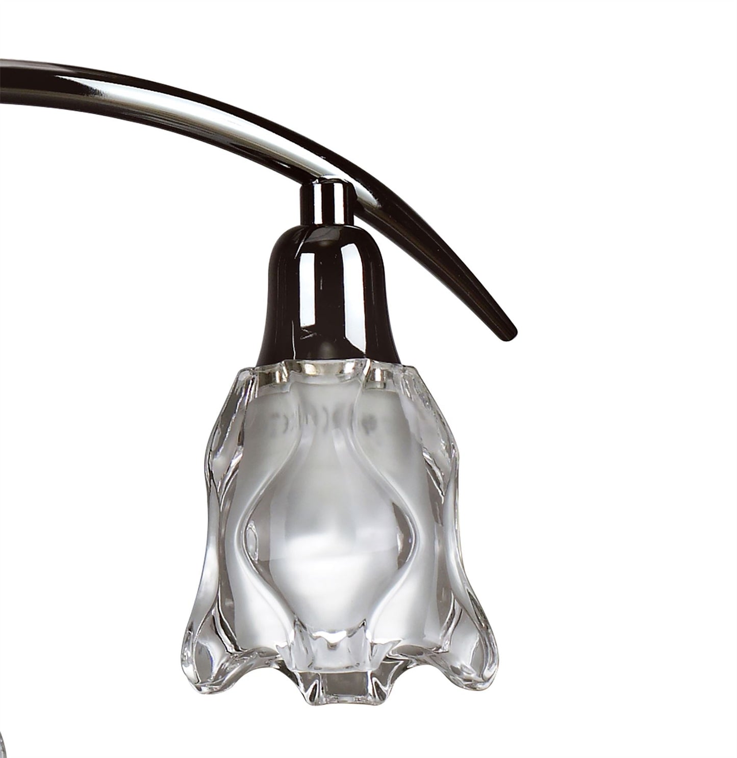 Mantra Amel 51cm Telescopic Convertible To Semi Flush 4 Light L1/SGU10, Black Chrome, CFL Lamps INCLUDED