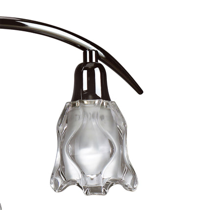 Mantra Amel 51cm Telescopic Convertible To Semi Flush 4 Light L1/SGU10, Black Chrome, CFL Lamps INCLUDED