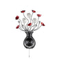 Diyas Home Bonita Aluminium (DH) Bonita Wall Light 3 Light G4 Black/Red/Crystal, NOT LED/CFL Compatible