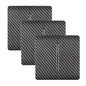 Trendi 1 Gang 2 Way 240V Screwless Artistic Modern Glossy 10 Amp Chrome Rocker Electrical Wall Light Switch in Carbon Fibre (3 pack)