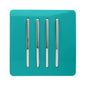 Trendi 4 Gang 2 Way Artistic Modern Glossy 10 Amp Rocker Tactile Light Switch Bright Teal