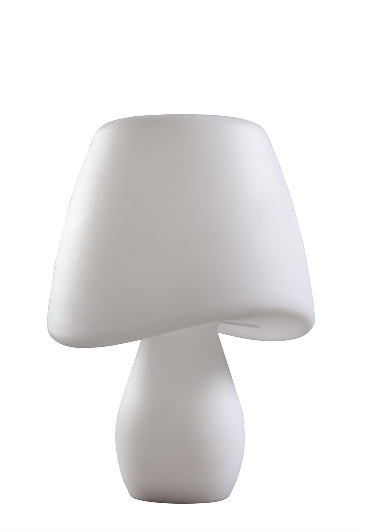 Mantra Cool Table Lamp 2 Light E27 In Line Switch Indoor, Opal White
