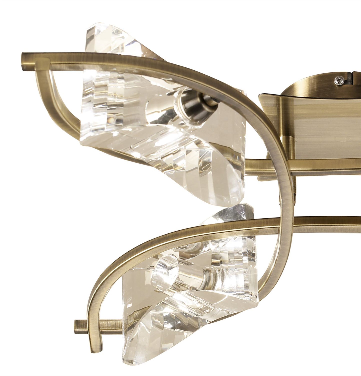 Mantra Kromo Ceiling 4 Light G9, Antique Brass