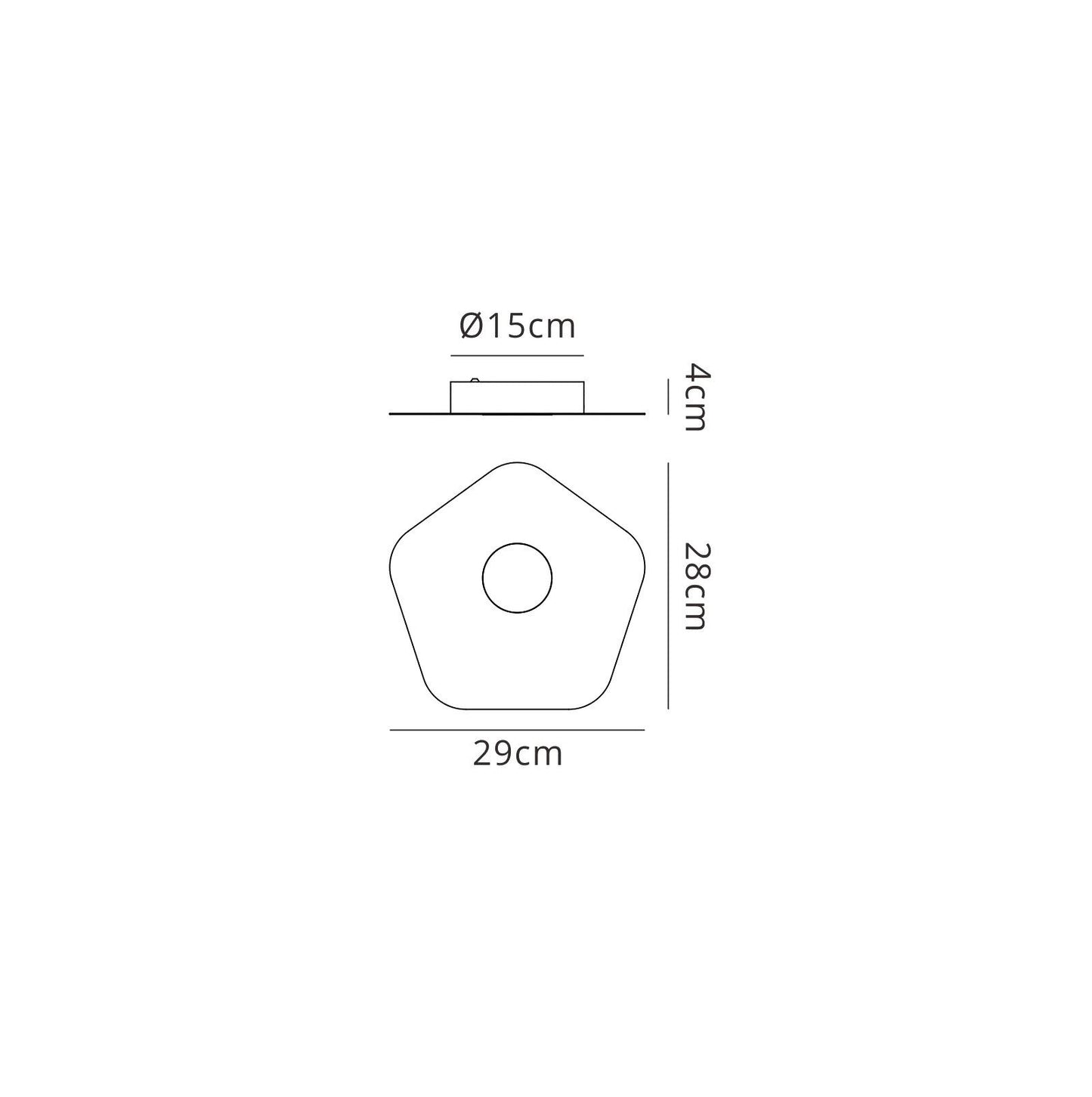 Mantra Area Ceiling Light, 1 x GX53 (Max 9W, Not Included), Sand White