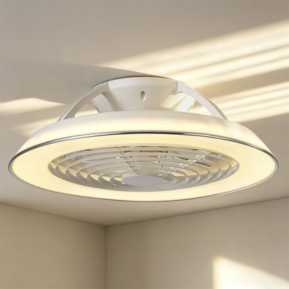 Samoa 60cm 70W LED Dimmable Ceiling Light With Built-In 35W DC Reversible Fan, White Finish c/w Remote Control, 5900lm