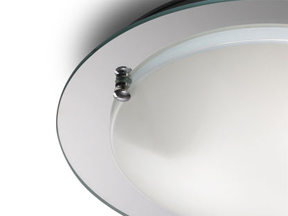 Deco Brooklyn Ceiling Light, 450mm Round, 3 Light E27 Polished Chrome