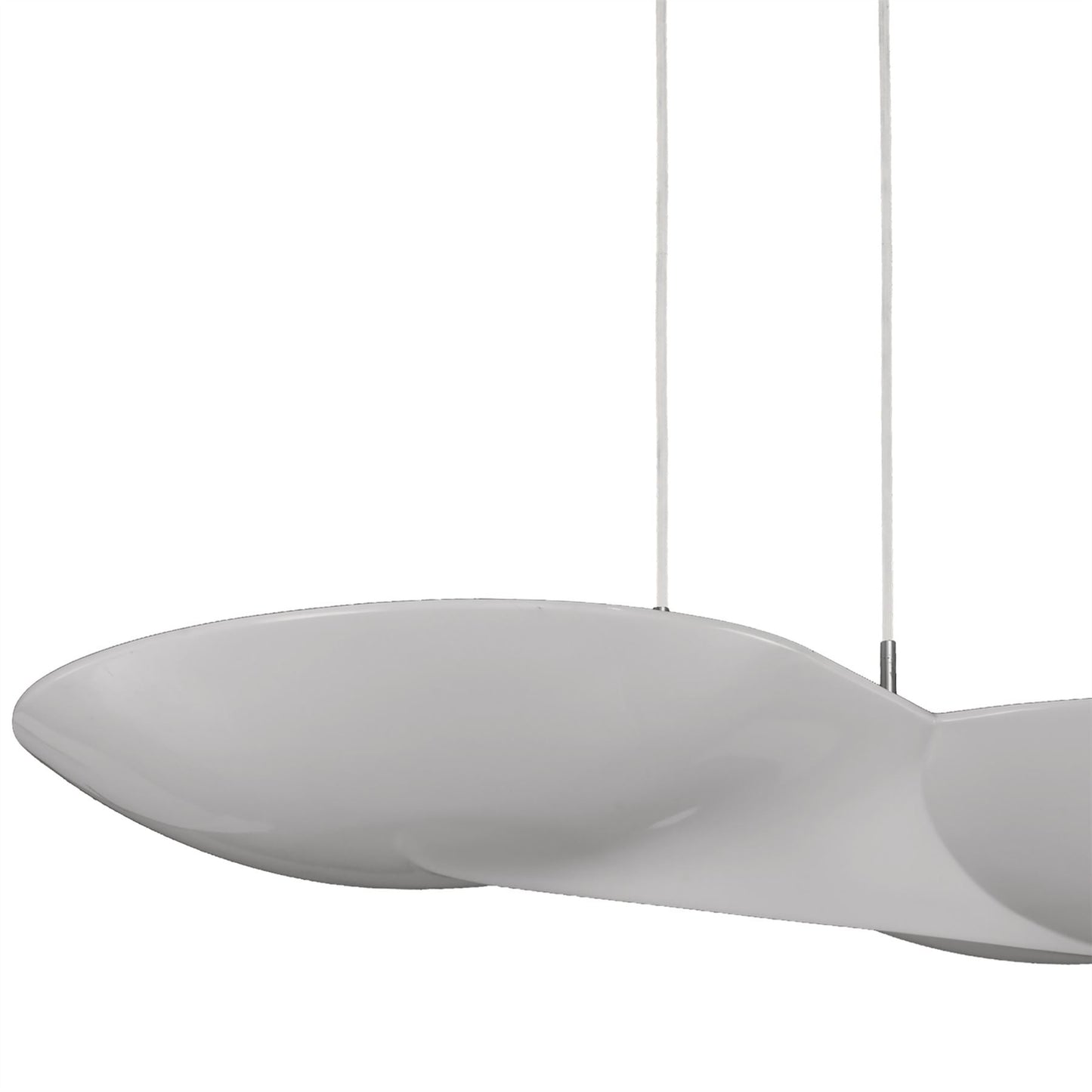 Mantra M5872 Flow Linear Pendant 6 Light GU10, Chrome, White