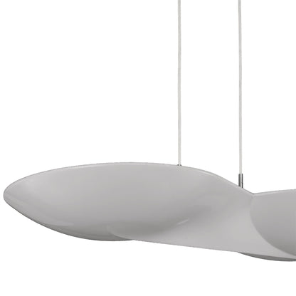 Mantra M5872 Flow Linear Pendant 6 Light GU10, Chrome, White