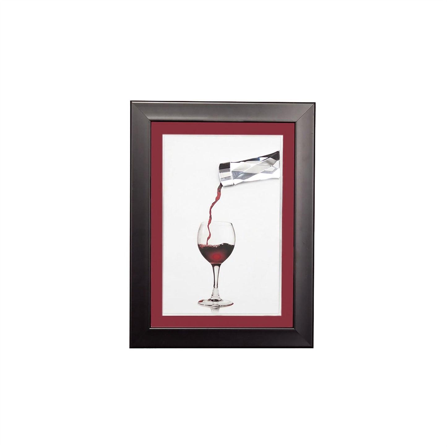 Diyas Home Crystal Wall Art (DH) Dine Pouring Wine, Black Frame Clear Crystal Framed