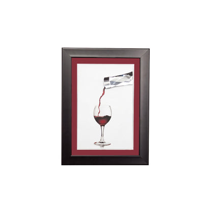 Diyas Home Crystal Wall Art (DH) Dine Pouring Wine, Black Frame Clear Crystal Framed