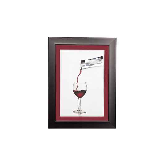 Diyas Home Crystal Wall Art (DH) Dine Pouring Wine, Black Frame Clear Crystal Framed