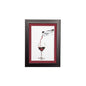 Diyas Home Crystal Wall Art (DH) Dine Pouring Wine, Black Frame Clear Crystal Framed