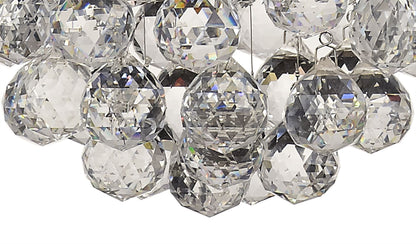 Diyas Colorado 25cm  Cluster 1 Light GU10 Polished Chrome/Crystal Ceiling Pendant Light Fitting