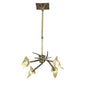 Mantra Flavia 54cm Telescopic Pendant Convertible To Semi Flush Round 4 Light G9, Antique Brass