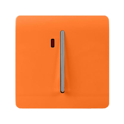 Trendi Artistic Modern Glossy 20 A Tactile Light Switch & Neon Insert Orange