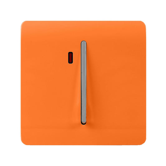 Trendi Artistic Modern Glossy 20 A Tactile Light Switch & Neon Insert Orange